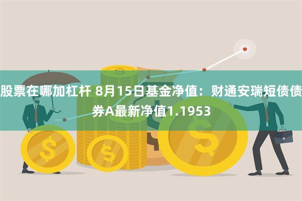 股票在哪加杠杆 8月15日基金净值：财通安瑞短债债券A最新净值1.1953