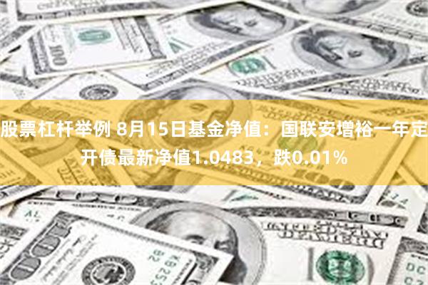 股票杠杆举例 8月15日基金净值：国联安增裕一年定开债最新净值1.0483，跌0.01%