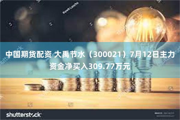 中国期货配资 大禹节水（300021）7月12日主力资金净买入309.77万元