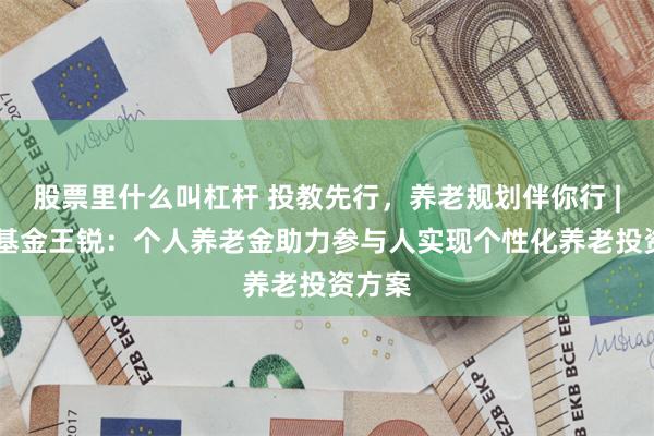 股票里什么叫杠杆 投教先行，养老规划伴你行 | 东方基金王锐：个人养老金助力参与人实现个性化养老投资方案